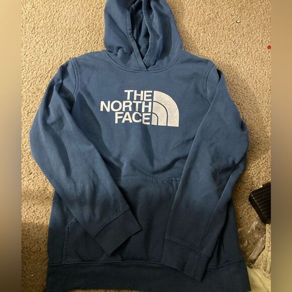 Blue The North Face Hoodie Sweatshirt - Picture 1 of 4